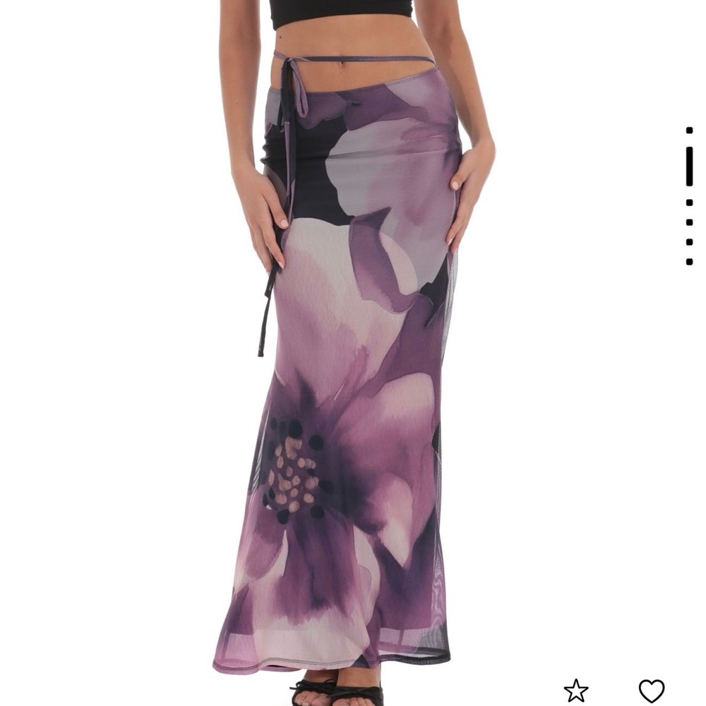 NWT - Lucy in the Sky Purple Floral Maxi Skirt